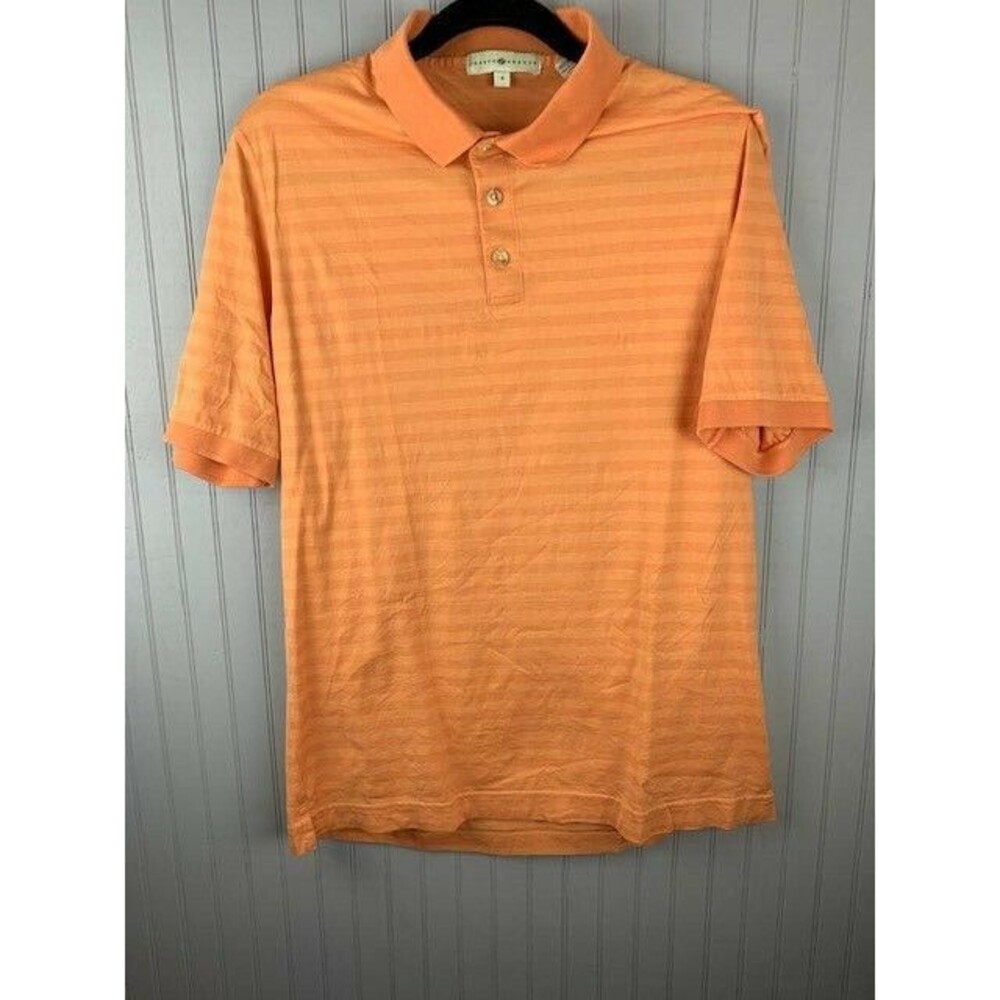 Joseph Aboud Size M Mens Orange Polo Short Sleeve Pima Cotton